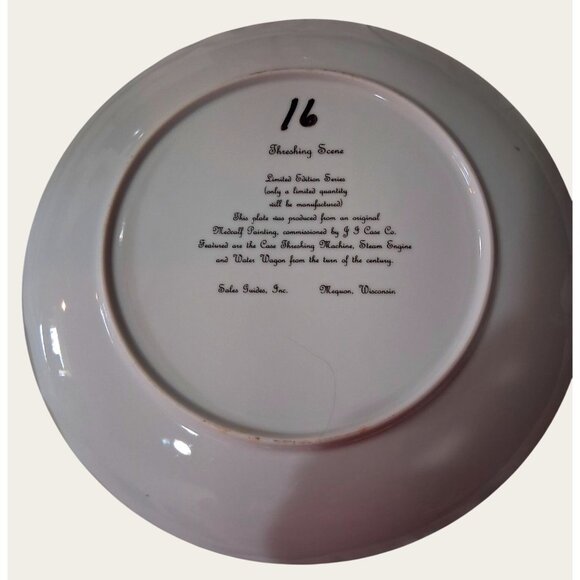 Limited Edition Threshing Scene Collectors Plate SUPER RARE - Picture 5 of 7